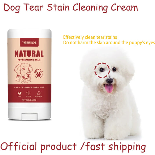 YEGBONG Pet Tear Stain Remover Cream Stick – Gentle 15g Pet Eye Stain Cleaner Peaceful Pleasures Health and Wellness