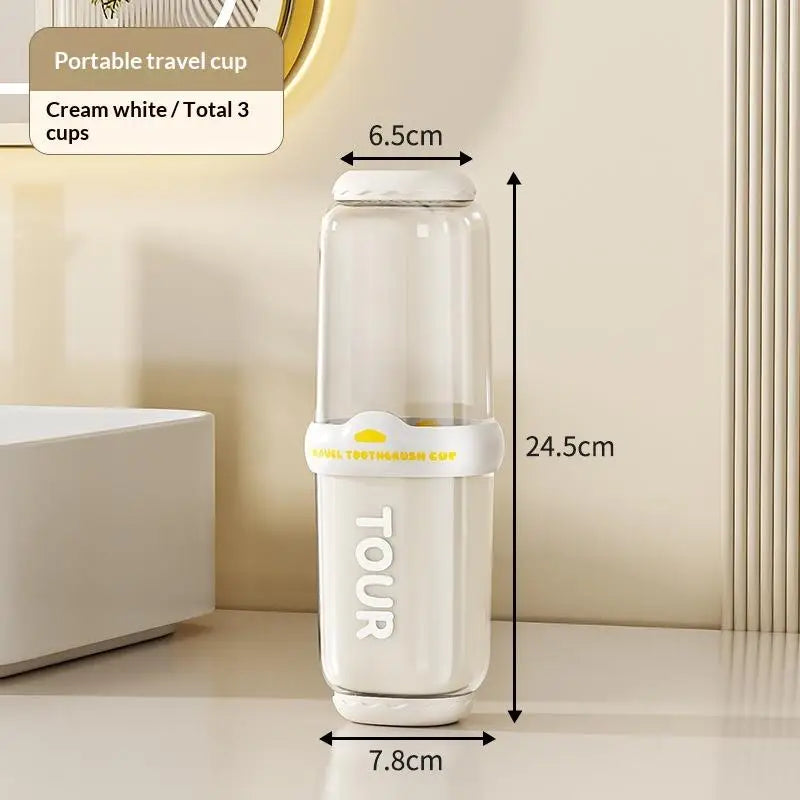 Portable Travel Toothbrush Cup & Storage Organizer Set