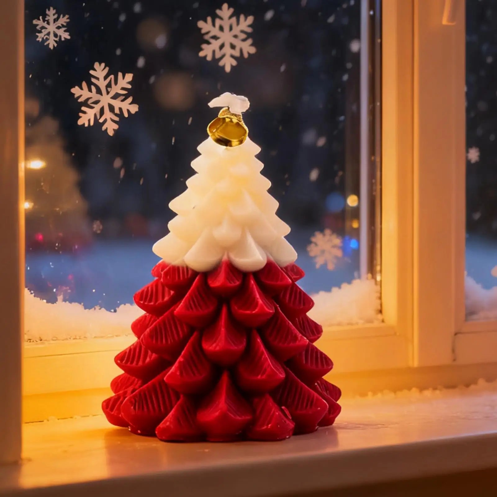 Christmas Tree Soy Wax Candle | Handmade Aromatherapy Holiday Gift Decorative Soy Candle Peaceful Pleasures Health and Wellness