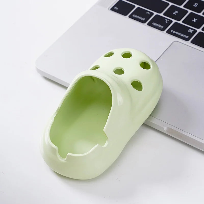 Creative Cave Shoes Ashtray Thickened Desktop Decoration Decor Office Home Living Room Anti Scalding Tea Table Anti Fly Ash A Peaceful Pleasures Health and Wellness green