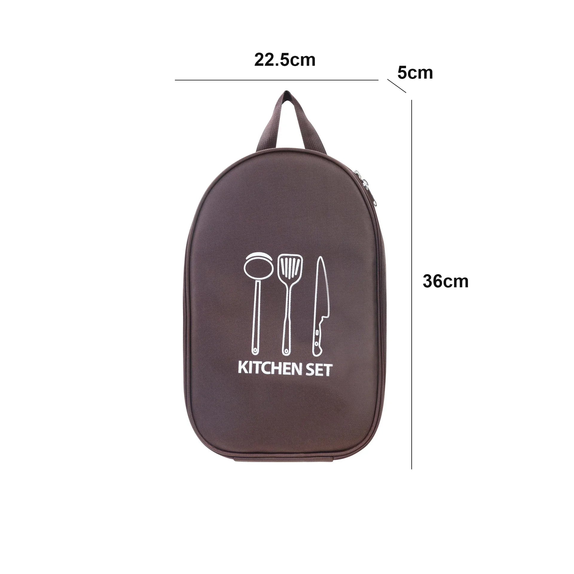 Outdoor Cookware Portable Storage Bag Outdoor Camping Kitchenware Storage Bag Tableware Picnic Supplies Camping Tools Storage Peaceful Pleasures Health and Wellness Brown storage bag
