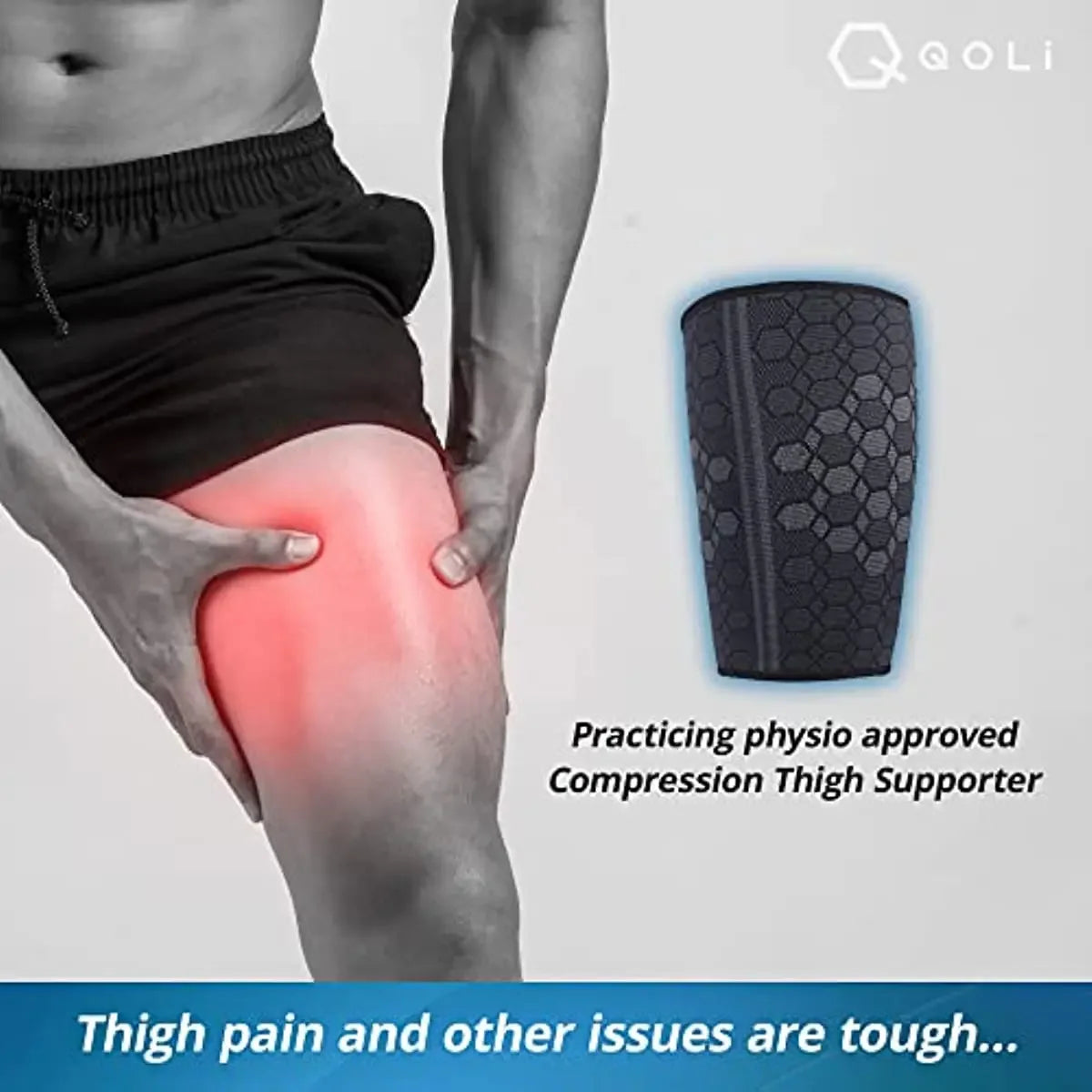 1 PCS Thigh Compression Sleeves, Joint Protection and Support for Running, Sports, Leg Pain Relief, Leg Brace for Men and Women Peaceful Pleasures Health and Wellness