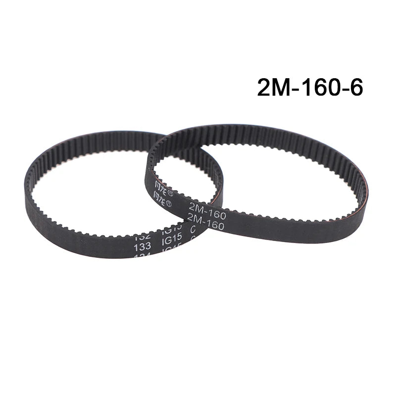 2GT Rubber Timing Drive Belt 140–180mm 6mm | Vacuum Cleaner Belt