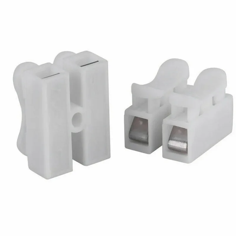 20pcs CH2 Spring Quick Wire Connectors Cable Clamps Terminal Block LED Strip Light Replace Electrical Tapes Cable Clamp Tools Peaceful Pleasures Health and Wellness