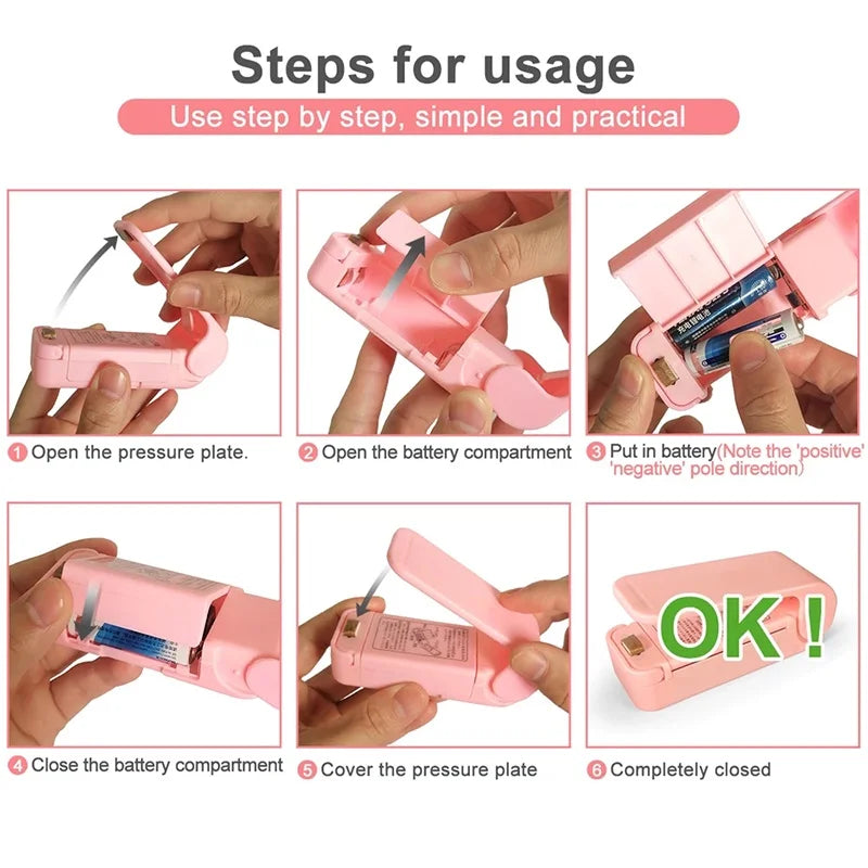 Mini Handheld Heat Bag Sealer | Thermal Plastic Food Bag Machine