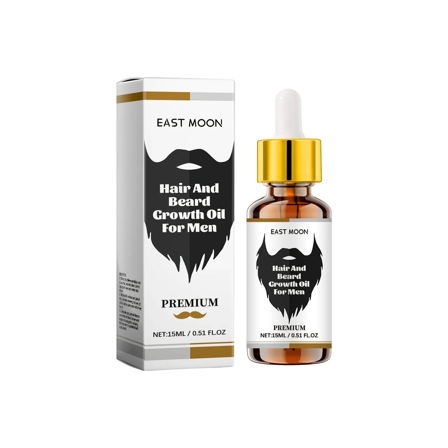 East Moon Hair Growth Serum for Men – Beard & Scalp Essence 15ml