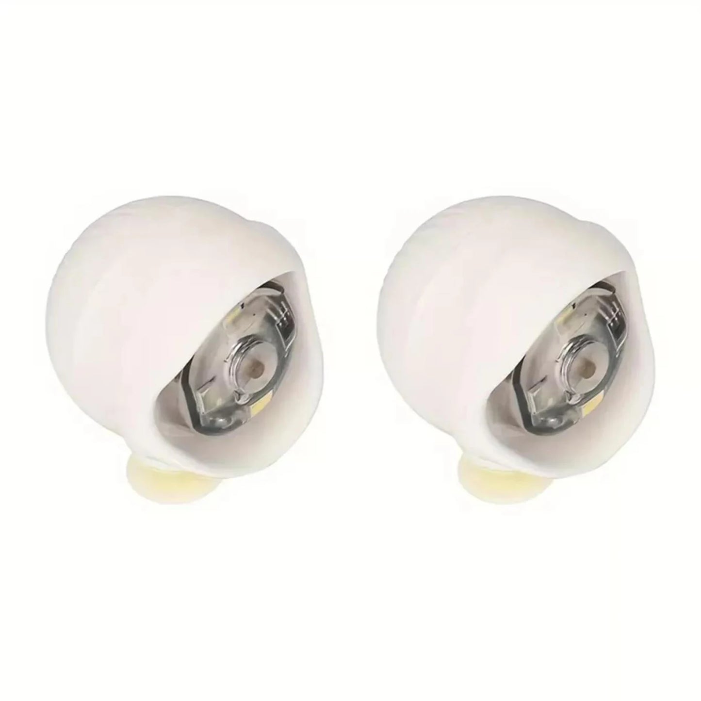 2pcs Hollowed-Out Shoes Lights Glowing Slipper Decoration Charm Headlights For Crocs Cloggs Shoe Headlight Waterprof Hiking Peaceful Pleasures Health and Wellness White