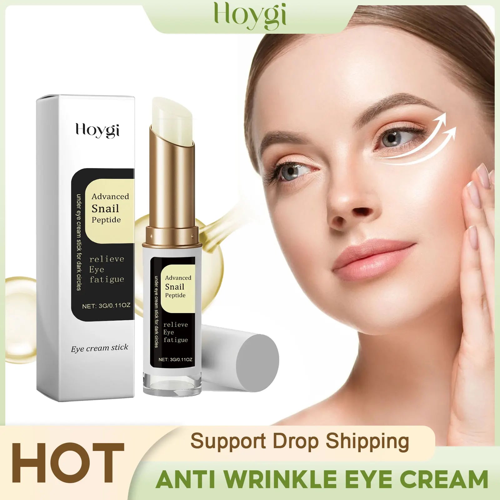 Snail Eye Cream Anti Wrinkle Dark Circles Remover Firming Eye Bags Puffiness Treatment Fade Fine Lines Moisturizing Eye Cream Peaceful Pleasures Health and Wellness Default Title