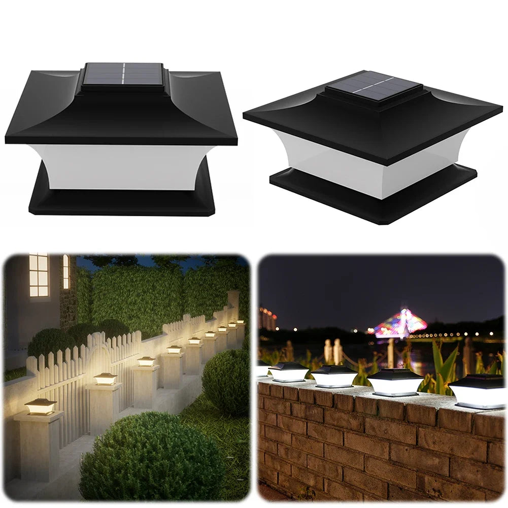 Solar Post Cap Light LED Fence Light Waterproof Solar Powered Post Light Decorative Outdoor LED Light for Garden Patio Porch Peaceful Pleasures Health and Wellness