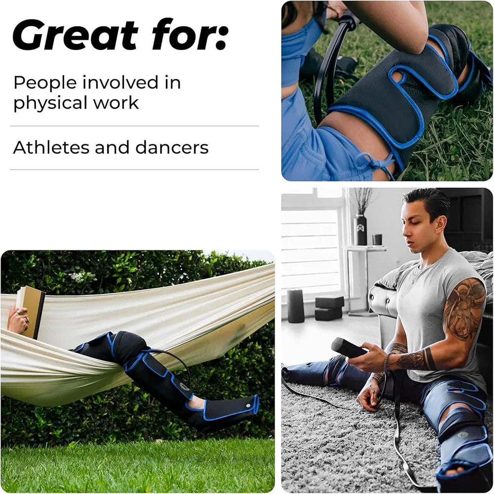 Air Compression Leg Massager | 6 Modes, Heat & 3 Intensities