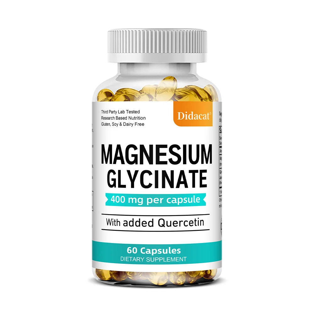 Magnesium Glycinate 400mg with Quercetin | Sleep & Heart Health