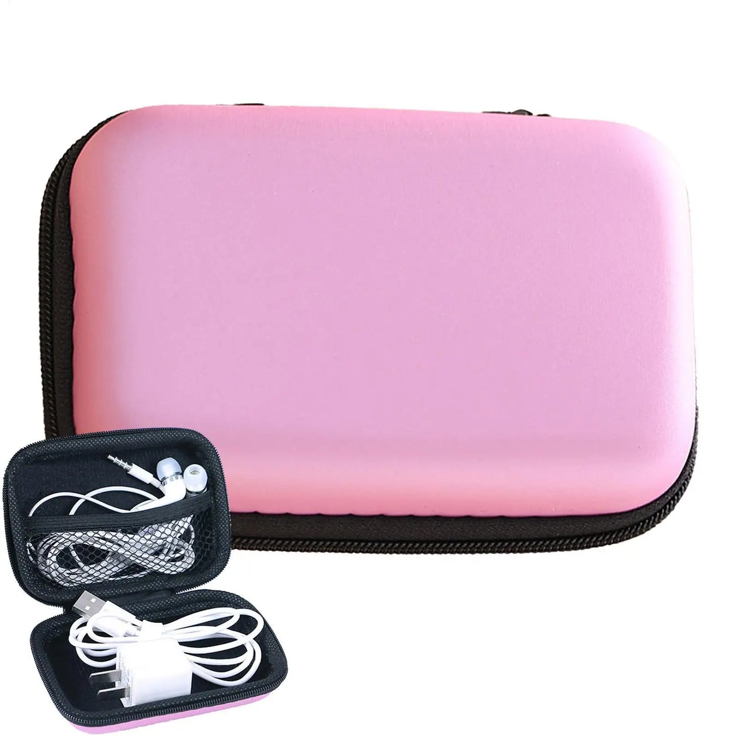 Portable Travel Cable Organizer Bag | EVA Hard Shell Case