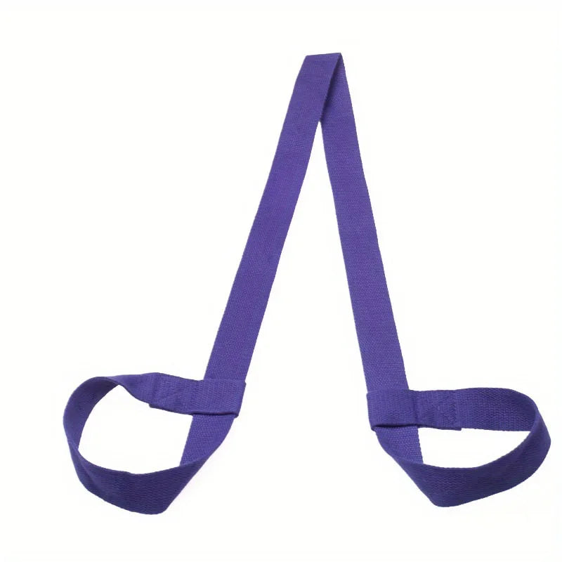 Cotton Yoga Mat Back Strap Sports and Fitness Yoga Mat Binding Multi-functional Binding Strap Available in Multiple Colors Peaceful Pleasures Health and Wellness purple