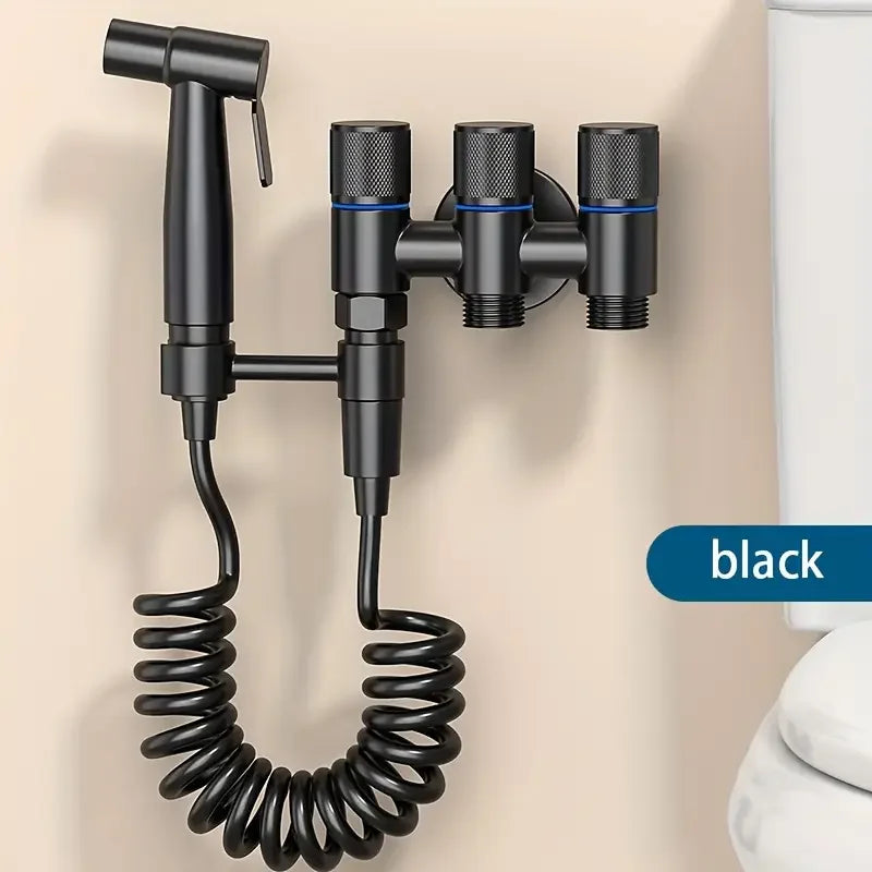3-in-1 Wall-Mounted Stainless Steel Water Distributor & Spray Gun