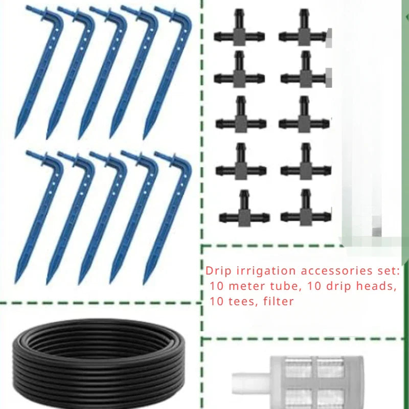Solar Drip Irrigation Kit – Auto Garden Watering System 10m