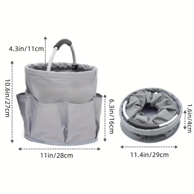 Outdoor Portable Foldable Oxford Cloth Storage Basket Foldable Storage Basket Peaceful Pleasures Health and Wellness