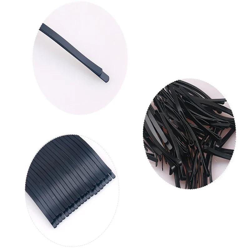 Black Bobby Pins Set – 10pcs Metal Hair Clips for Women & Girls