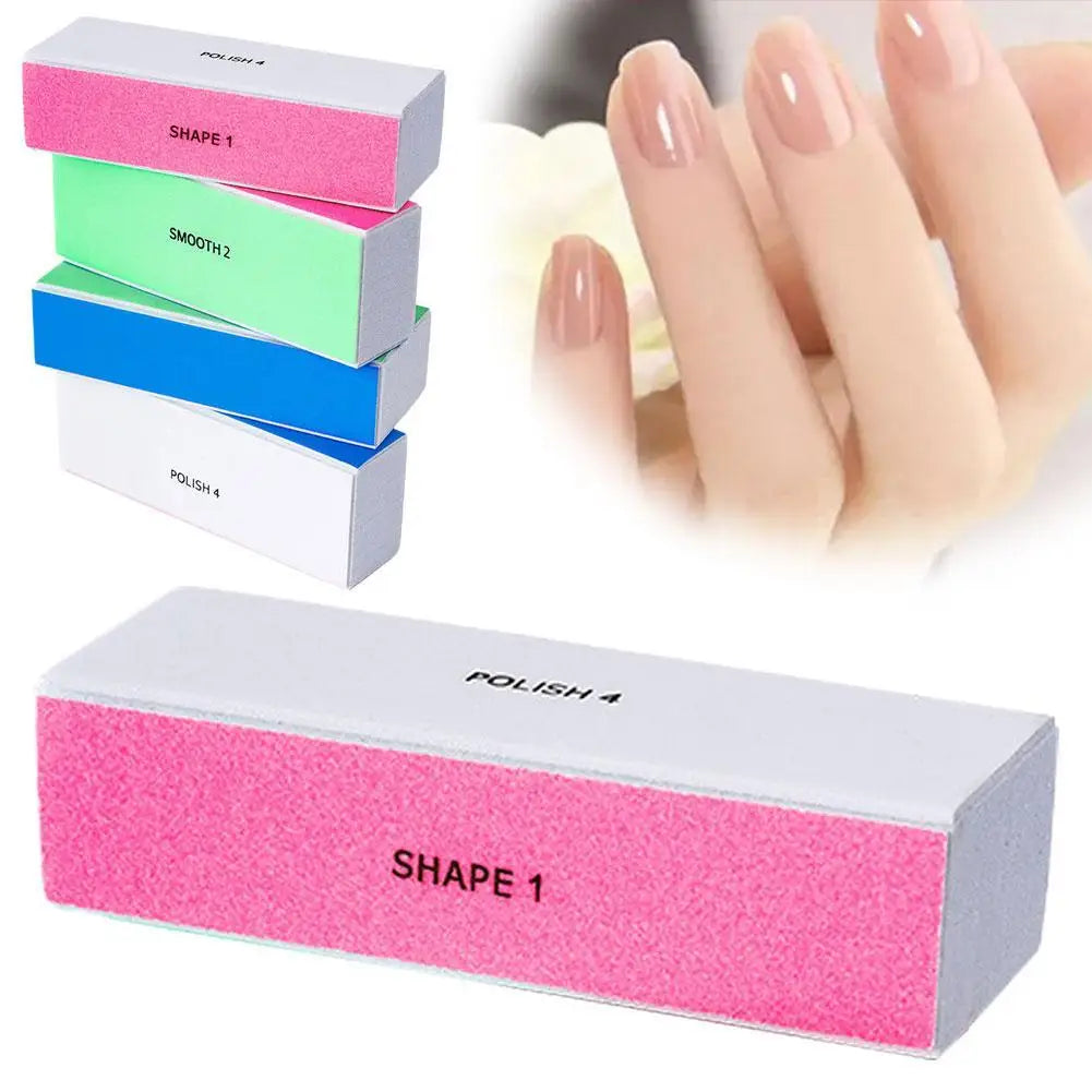 4-in-1 Nail Buffer Block – File, Smooth, Exfoliate & Polish for Natural & Acrylic Nails Peaceful Pleasures Health and Wellness