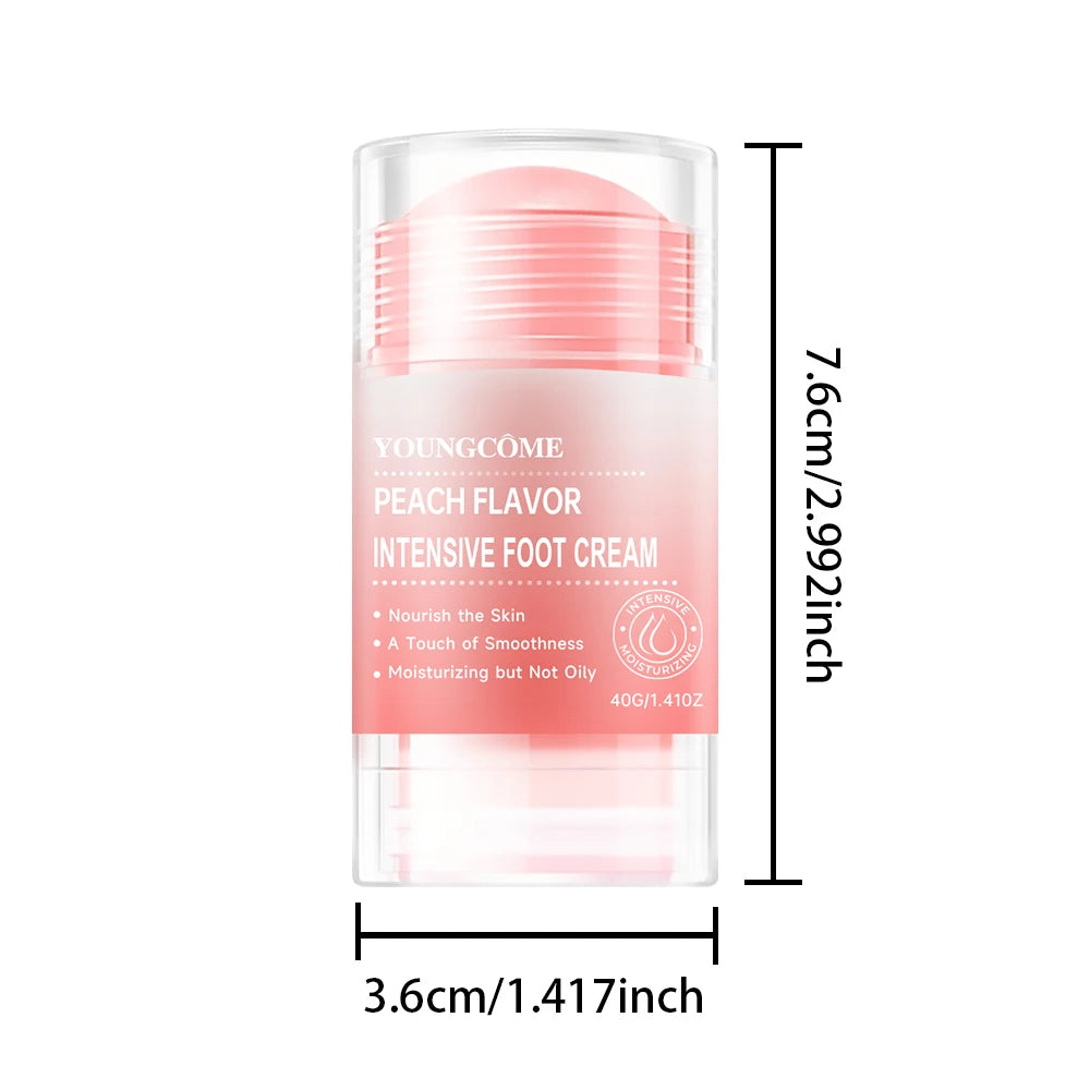 Peach FlavorIntensive Foot Cream Deodorant Stick Anti Sweating Keep Drying Fragrance RemoveFoot Odor Foot Refresh Sticks Peaceful Pleasures Health and Wellness 1PCS