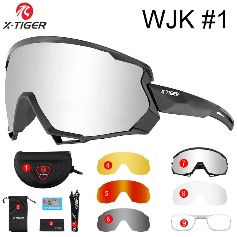 X-TIGER Polarized Sports Sunglasses – 5 Interchangeable Lenses