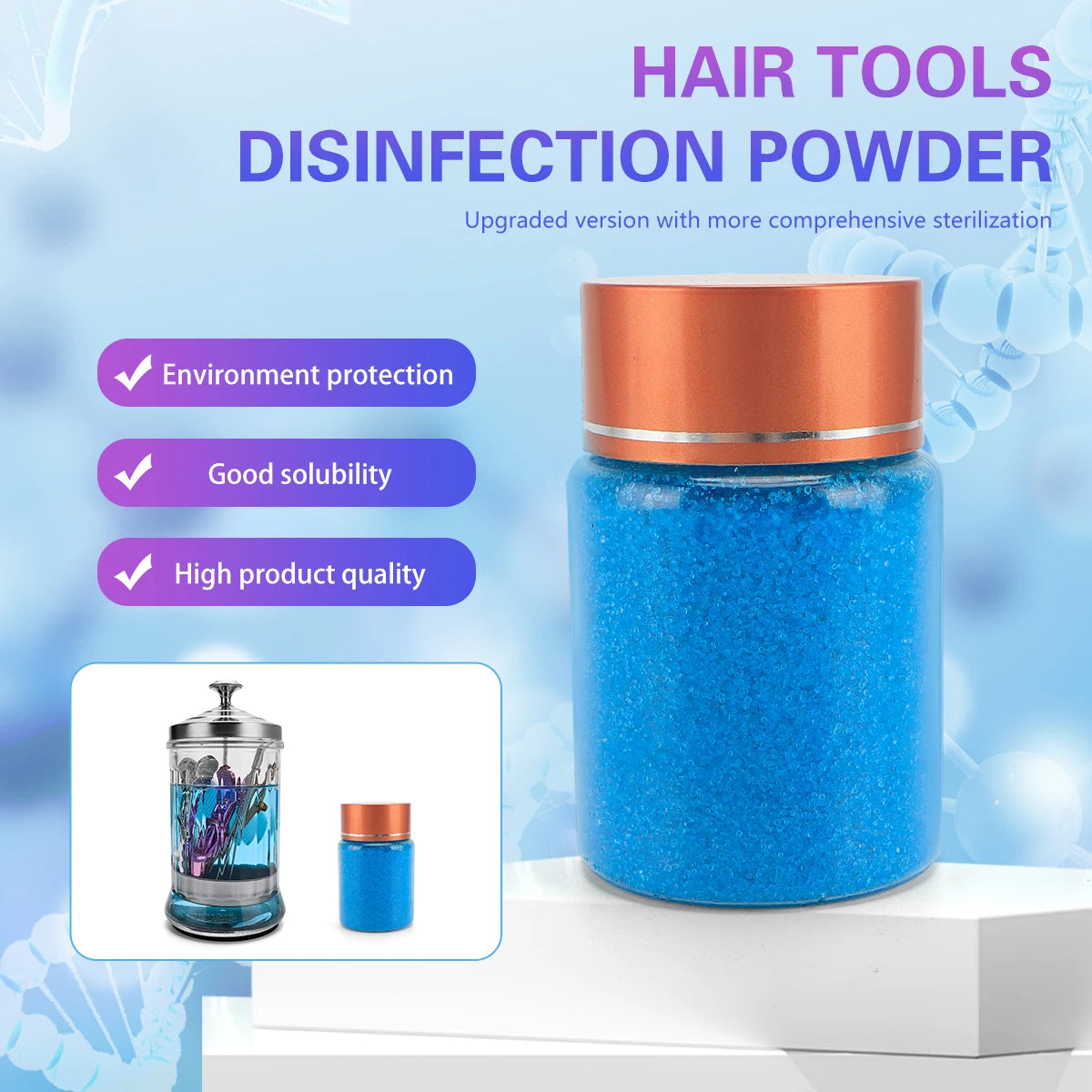 Hairdressing Tools Disinfection Powder Professional Barbershop Comb Clipper Scissors Hairpins Sanitiser Salon Barber Accessories Peaceful Pleasures Health and Wellness