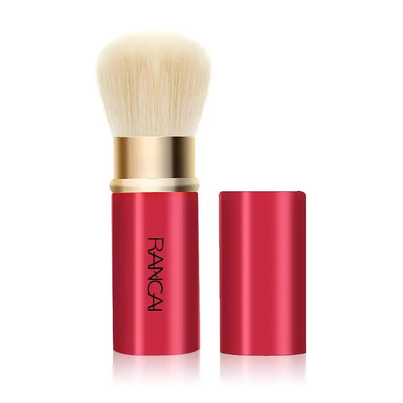 Retractable Cosmetic Brush Portable Face Powder Blusher Foundation Blush Highlight Brush Fiber Hair Handle Brush Female Peaceful Pleasures Health and Wellness A8