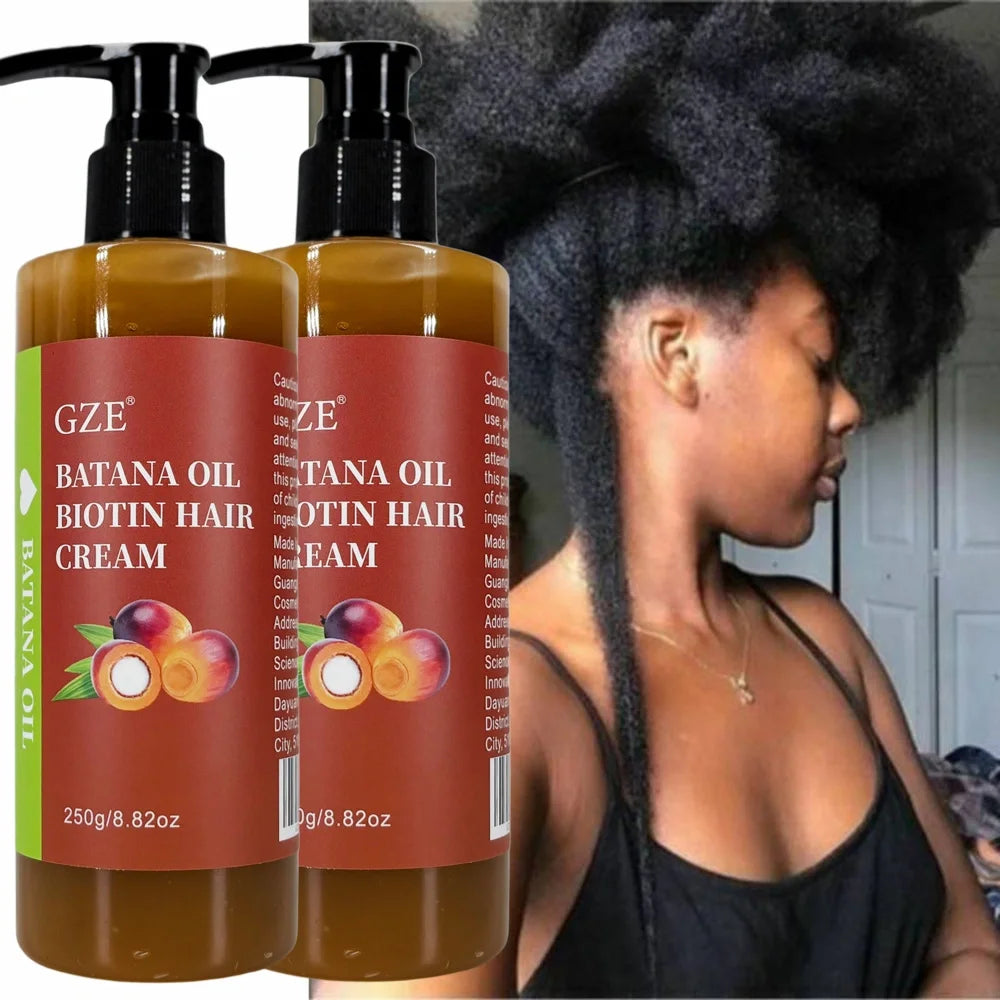 GZE Batana Oil Biotin Hair Cream Anti-Breakage 2 Pack 500g Hair Conditioning Cream Peaceful Pleasures Health and Wellness