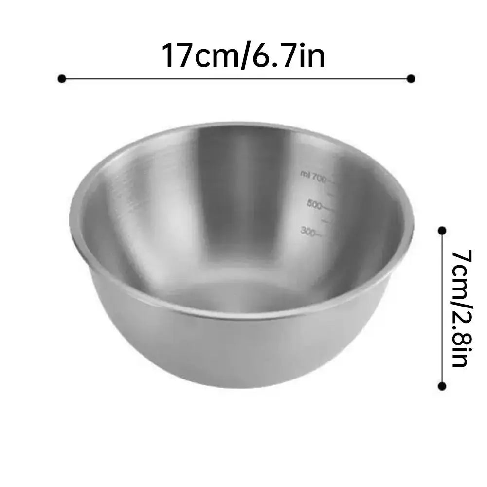 Korean 304 Stainless Steel Bowl 스텐볼 Food Grade Round Mixing Bowl for Salad & Bibimbap, Multi-Purpose Kitchen 스텐그릇 Peaceful Pleasures Health and Wellness