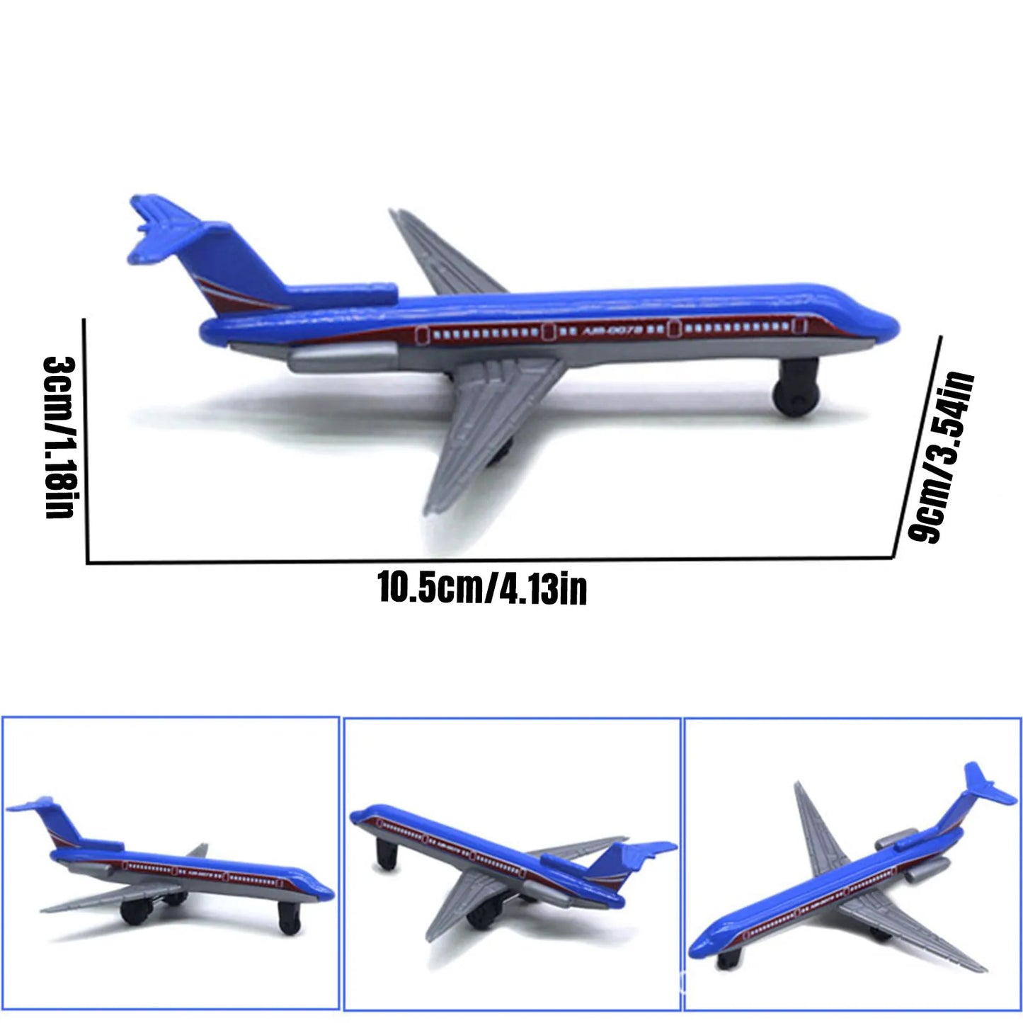 6-Pack Die-Cast Metal Airplane Toys for Kids Ages 3–12