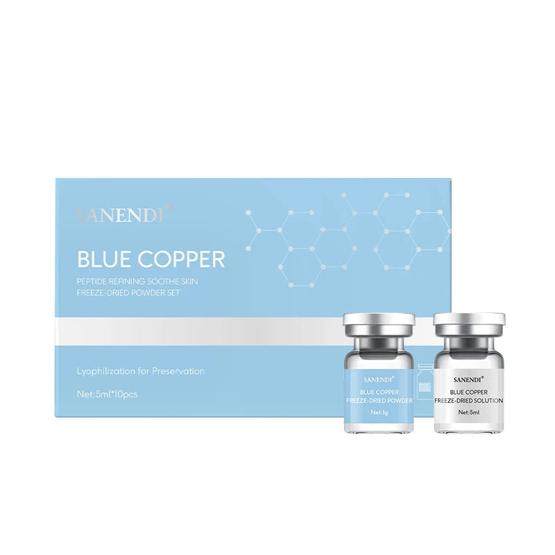 Blue Copper Peptide Serum Set 10 Vials – 99% Purity Anti-Aging