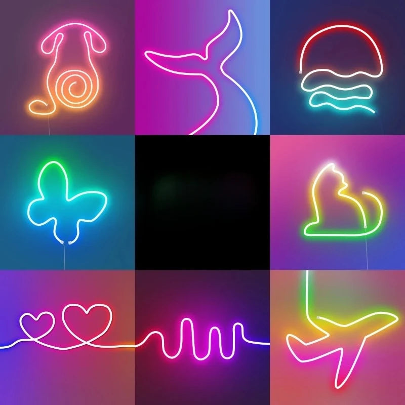RGBIC Neon LED Strip Light Bluetooth App Control USB Waterproof