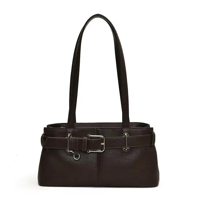 Vintage Large Capacity PU Tote Bag – Women's Shoulder Handbag