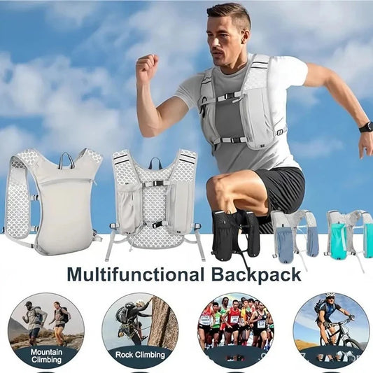 Lightweight Running Vest with Phone Holder New Reflective Hydration Water Chest Pack Storage for Sports Water Bottle Peaceful Pleasures Health and Wellness