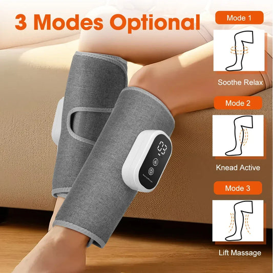 Wireless Air Compression Leg Massager | 3 Modes 360° Calf Wrap Air Compression Massager Oasis Select