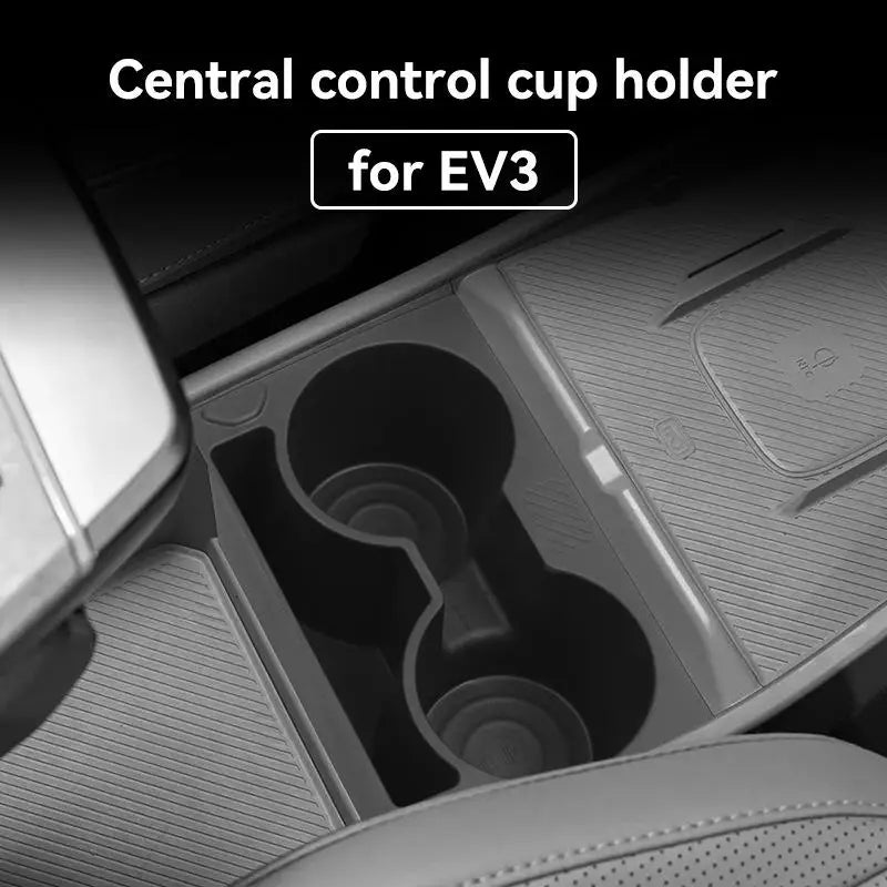 For 2024-2025 Kia EV3 Center Console Cup Holder Insert Anti-Shake Stabilizer Sleeve Drink Storage Non-Slip Car Cup Holder Pad Peaceful Pleasures Health and Wellness
