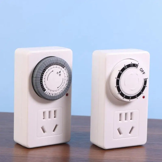New 12/24 Hours Cyclic Timer Switch Kitchen Timer Outlet Loop Universal Timing Socket Mechanical Timer Peaceful Pleasures Health and Wellness