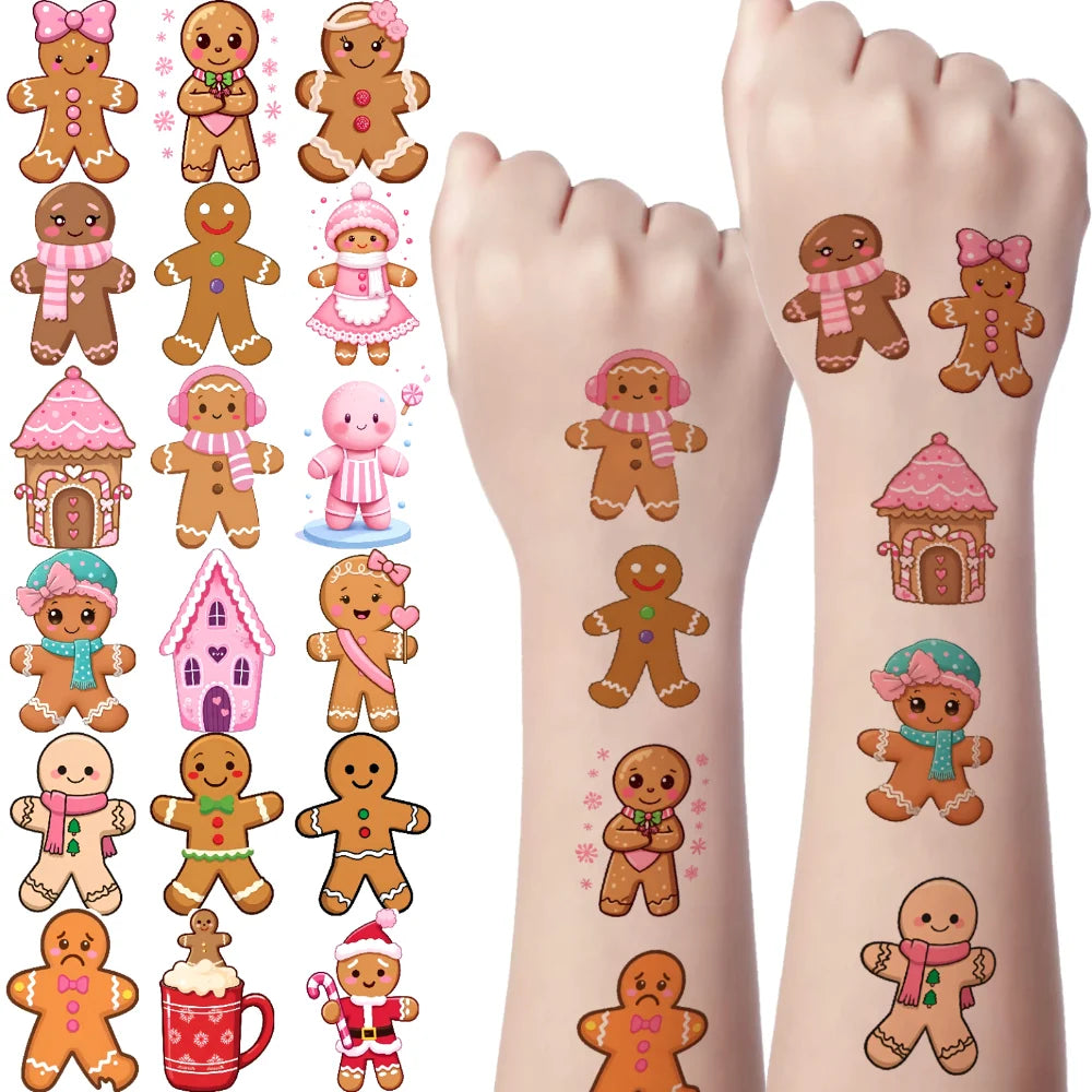 54pcs Waterproof Temporary Tattoo Stickers – Christmas & Holiday