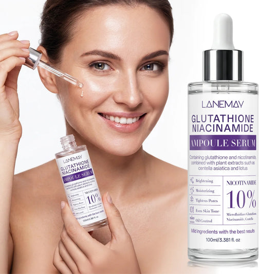100ml Whitening Ampoule Essence, Glutathione Anti-Aging Essence, Niacinamide Brightening Essence Korean Skincare Products Peaceful Pleasures Health and Wellness