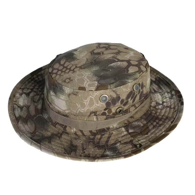 Snake Camo Bucket Hat | Men's Outdoor Sun Hat for Hiking & Cycling