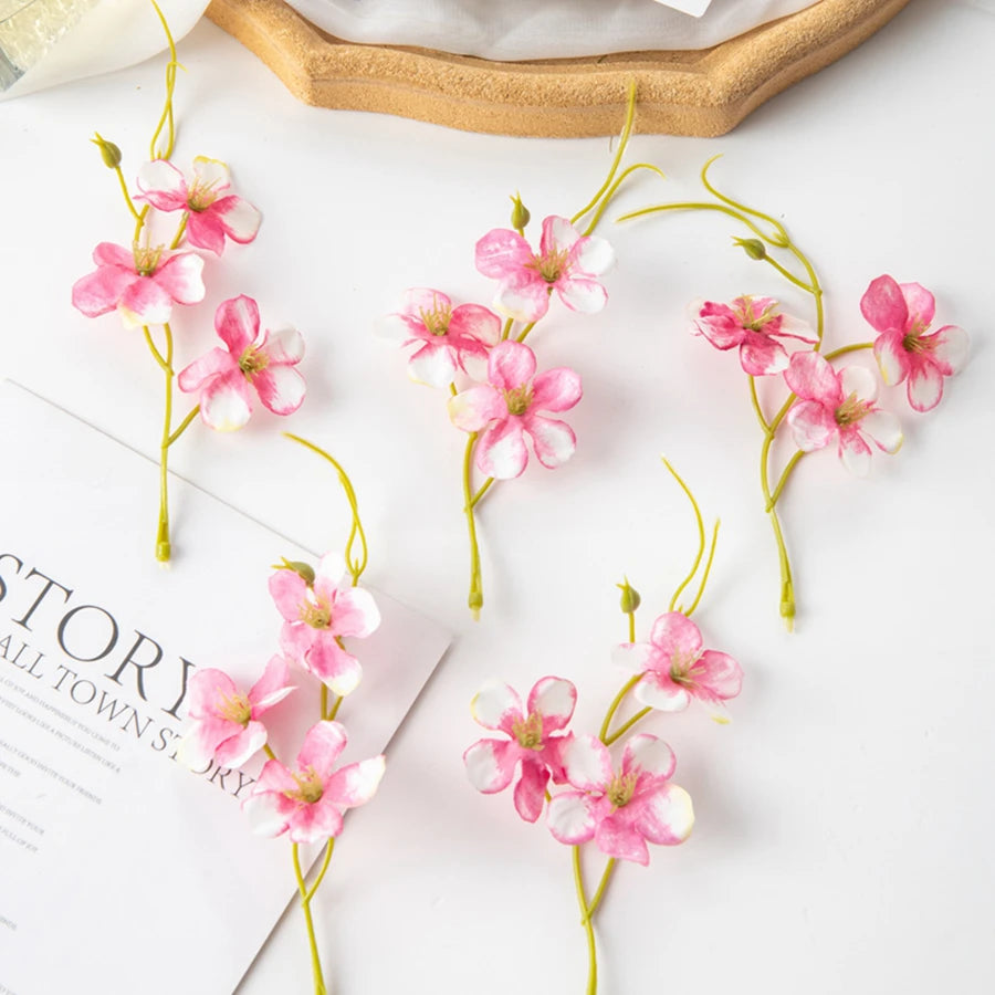 Artificial Silk Plum Blossom Flowers 40/50 Pcs – Wedding Decor