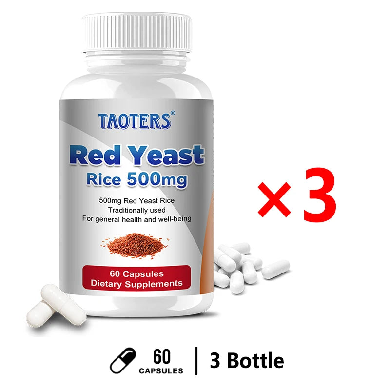 Red Yeast Rice 500mg Capsules | Heart & Cholesterol Support