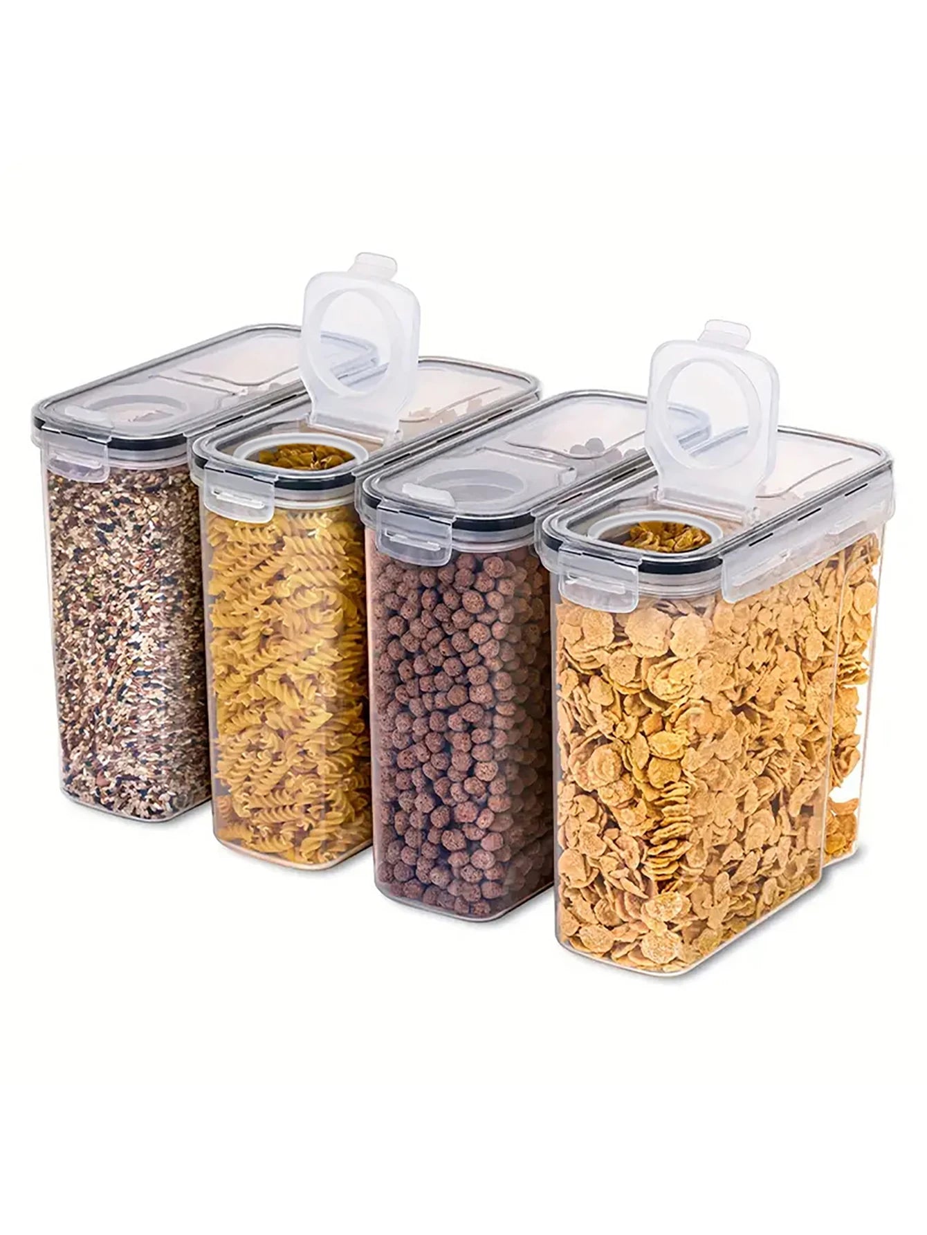 4pcs 4L Large Airtight Food Storage Containers with Lids Peaceful Pleasures Health and Wellness