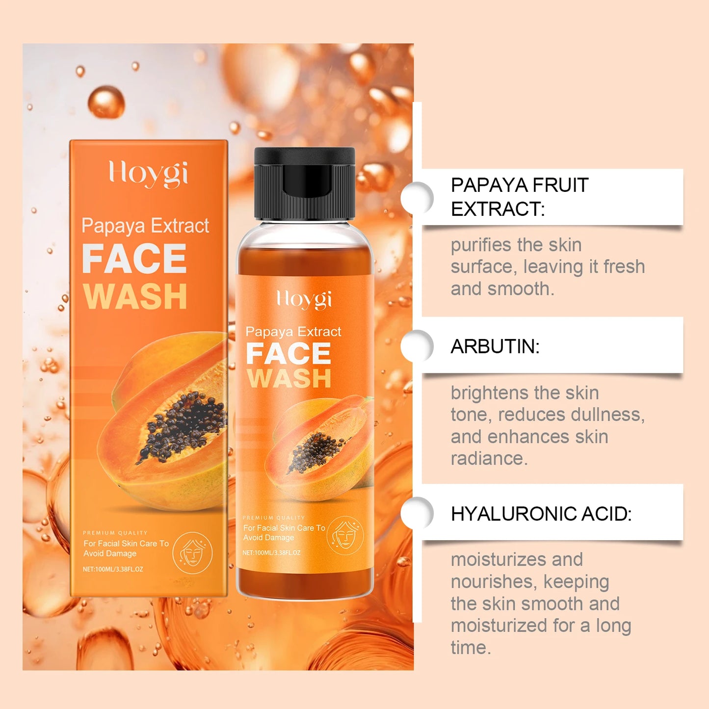 Papaya Face Wash – Oil Control, Brightening & Pore Cleanser