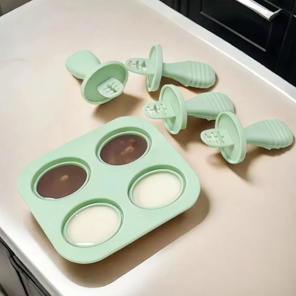 Silicone Ice Cream Molds BPA Free, DIY Ice Cream Maker Kit for Kids Adults, Homemade Ice Cream Tools with Ice Cream Mold Peaceful Pleasures Health and Wellness
