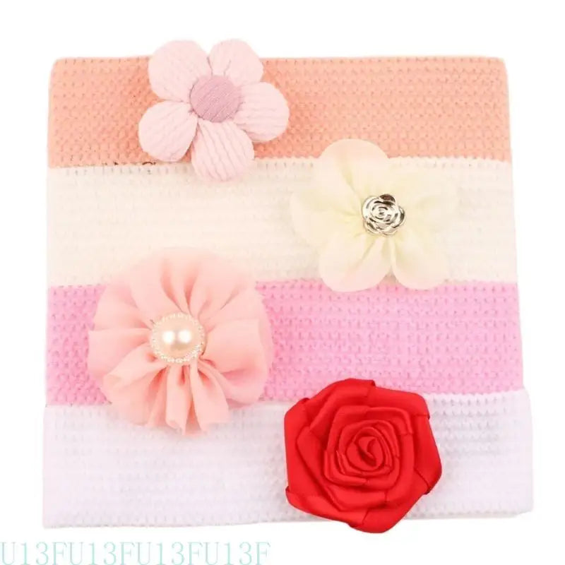 Kids Fabric Flower Headbands 4-Pack | Baby Girls Hair Accessories