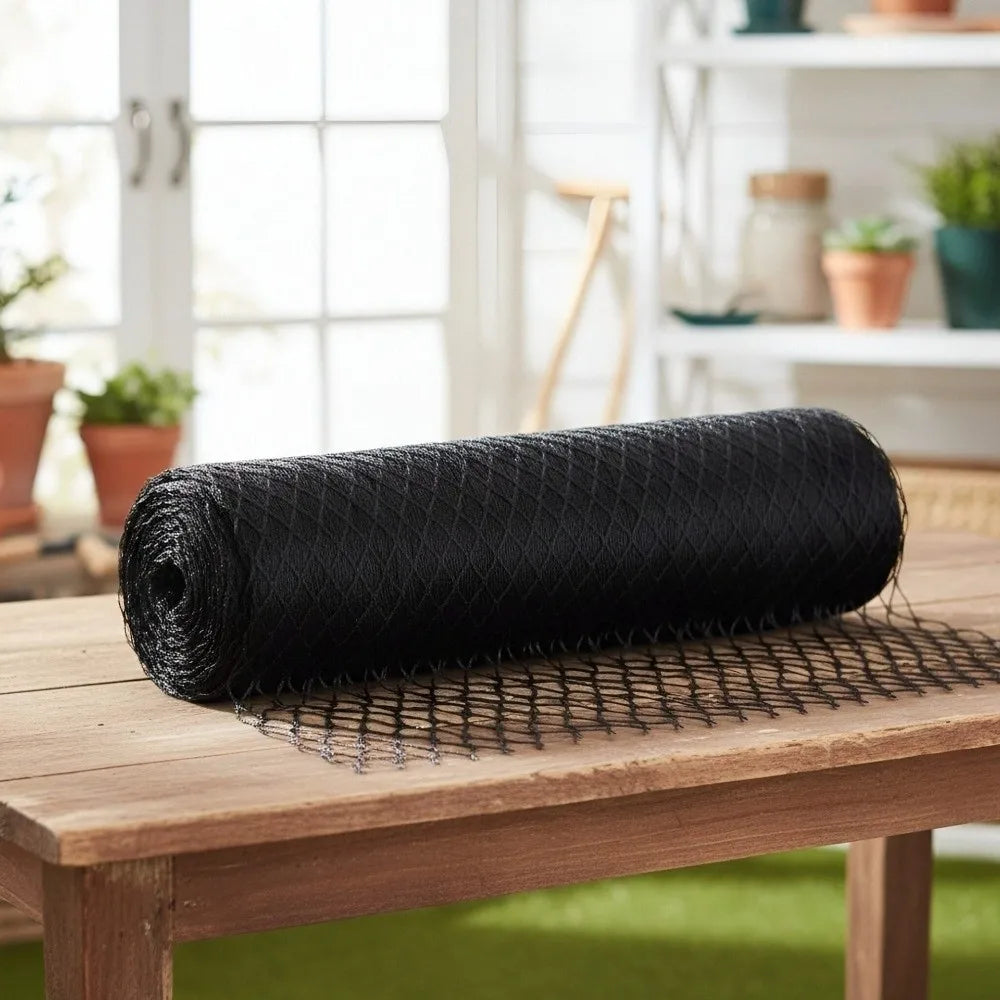 Heavy Duty Black Garden Bird Netting – Reusable PE Mesh