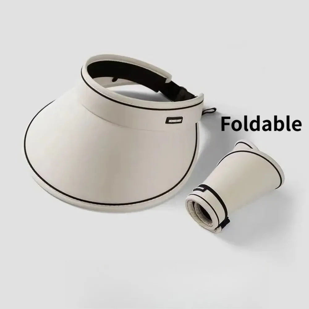 Portable Sun Hat Can Roll Large Eaves All Summer Female Hat Hat Hollowed Cycling Out Sun Shade Beach Sun Protection Women Peaceful Pleasures Health and Wellness