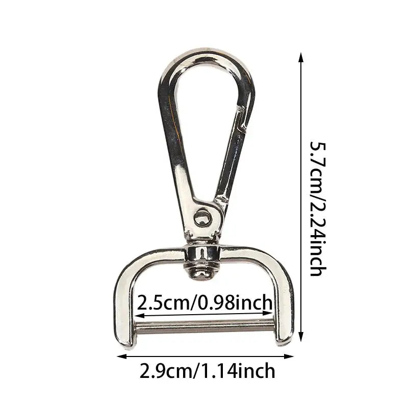 Bag Buckle Accessories Hardware Lock Buckle Metal Buckles Thickened Bag Strap Hanging Buckle Backpack Accessories Buckle Peaceful Pleasures Health and Wellness Silvery White 2.5cm