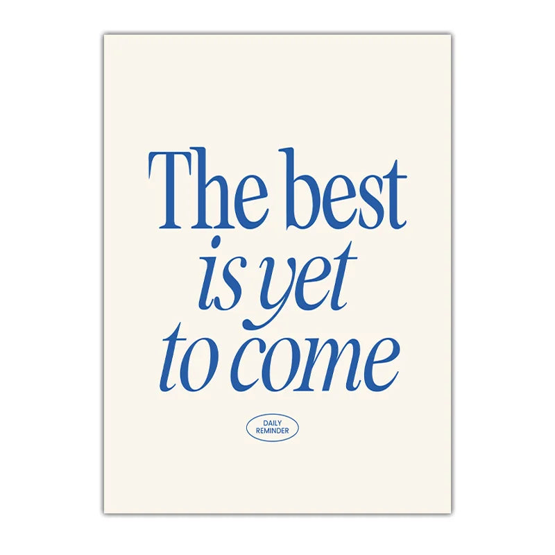 Minimalist Blue Inspirational Quote Canvas Wall Art | Nordic Print Canvas Wall Art Peaceful Pleasures Health and Wellness 05 50x70cm NoFrame China Mainland