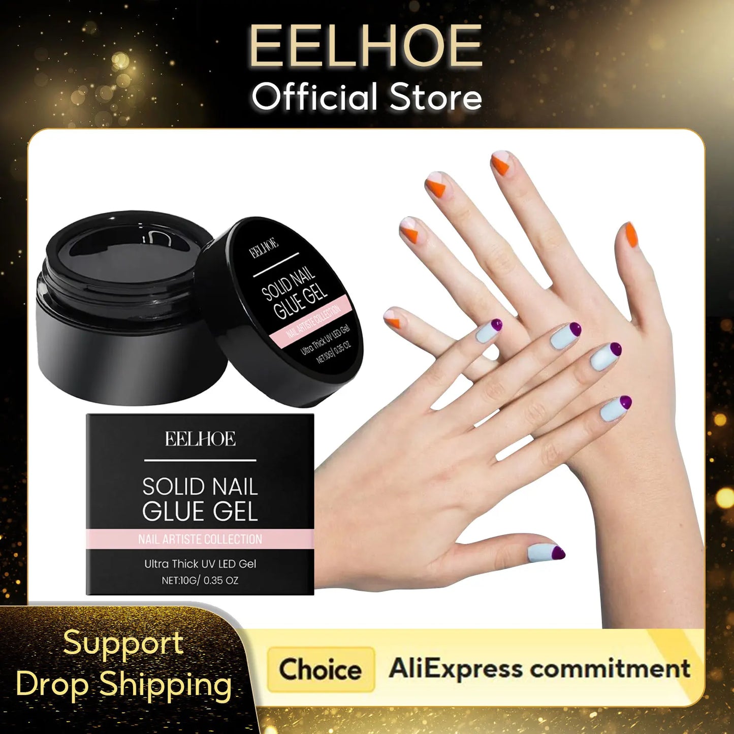 EELHOE Nail Glue for Press-On & False Nails | Rhinestone Glue 10g